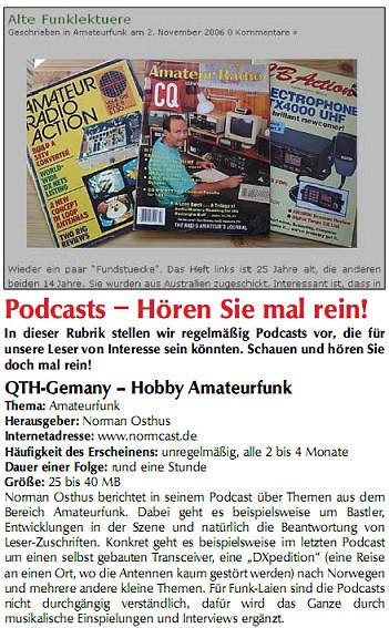 Der Beitrag aus Funkempfang.de Nr.23