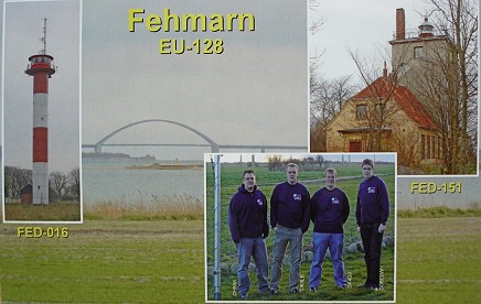 offizielle QSL (Empfangsbestaetigungs-)-Karte der 'DX-Peditionsgruppe Fehmarn' aus dem N47