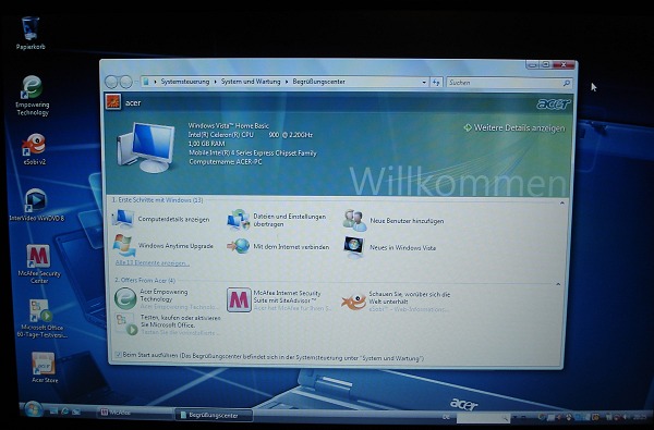 Acer 'Werksdesktop' / (c) NormCast.de