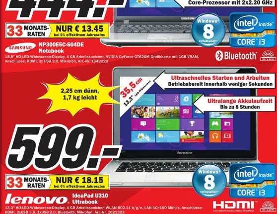Screenshot Media-Markt-Beilage vom 7.12.2012