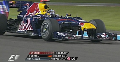 Vettel im Siegerauto