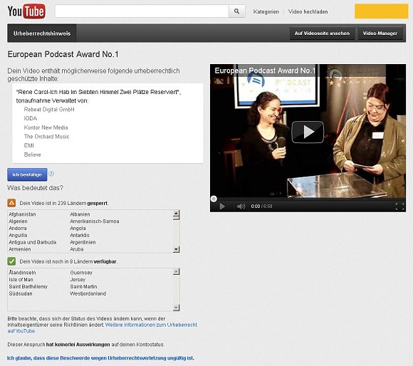 Click to enlarge / Screenshot / Hey YouTube, this is (or better: this was) MY content!!! / (c) NormCast.de